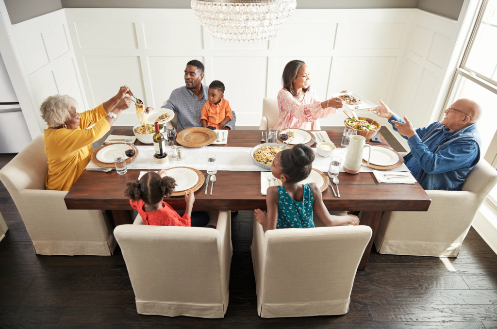 Family enjoys meal | The Floor Store